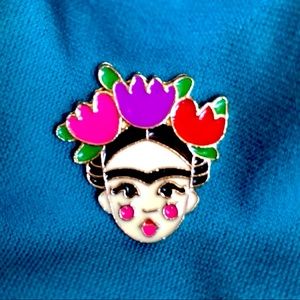 Frieda Kahlo enamel pin